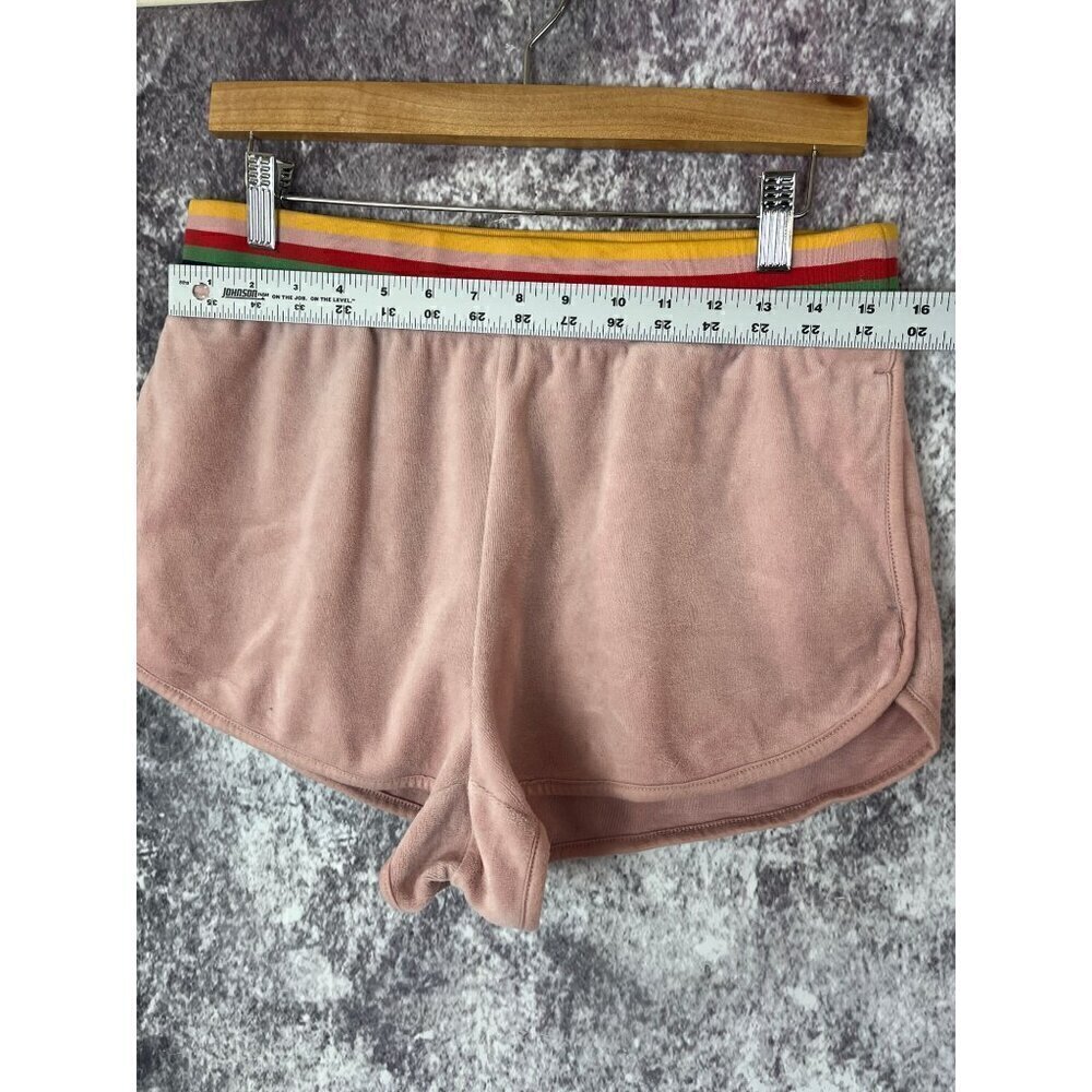 Wild Fable‎ 70s Pink Velvet Colorful Band Casual Shorts High Rise Womens M - Picture 3 of 8